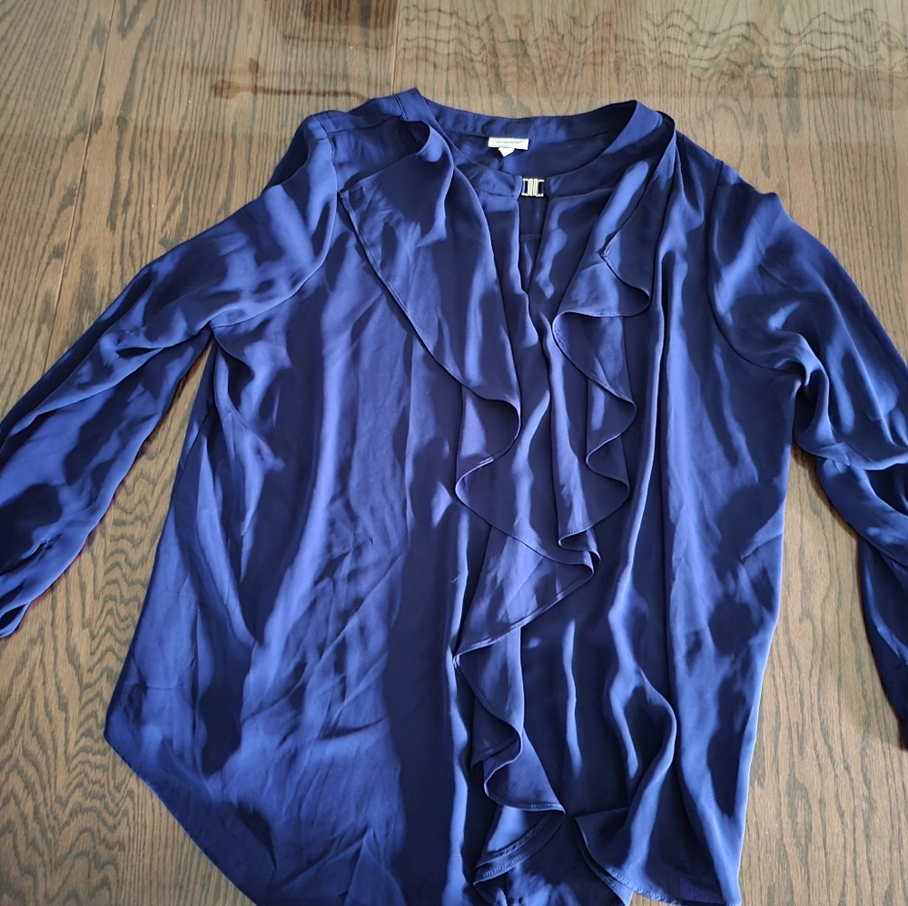 Plus Blue Blouse